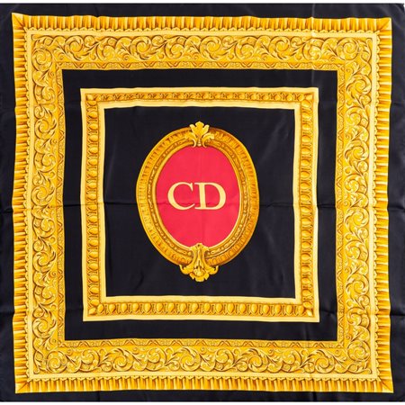 CHRISTIAN DIOR, Foulard in seta