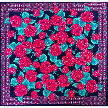 CHRISTIAN DIOR, Foulard in seta