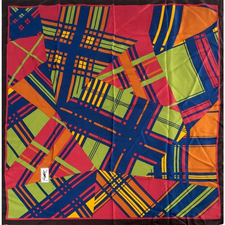 YVES SAINT LAUTENT, Foulard in seta