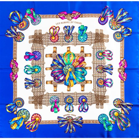 HERMES, Foulard in seta "Le rubans du cheval"