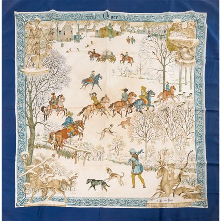 HERMES, Foulard in seta “L’Hiver”