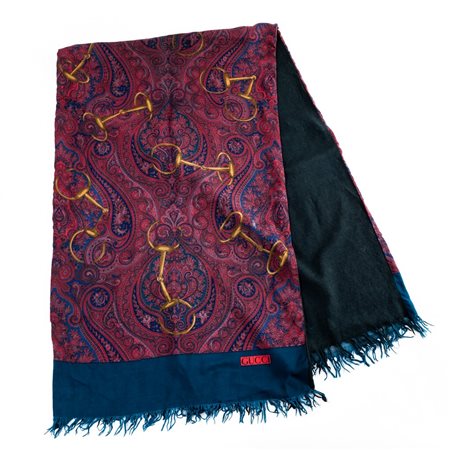 GUCCI, Sciarpa in seta e lana