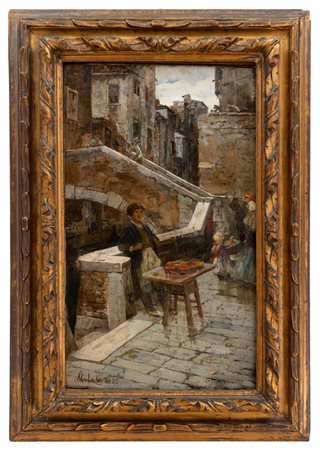 Alessandro Milesi - "Venditore ambulante  Venezia 1883"