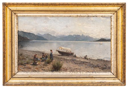 Bartolomeo Giuliano - "Lago di Como  1885"