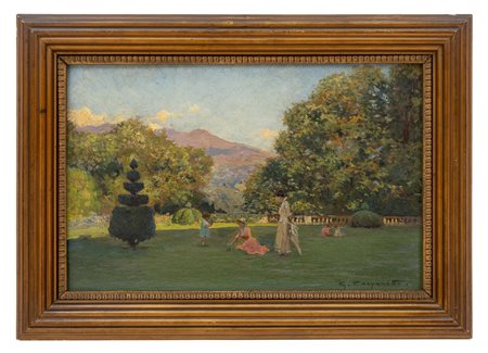 Giovanni Battista Carpanetto - "Un angolo di giardino nel parco del Castello di Rivara"