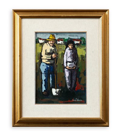 ALFREDO CAVALDORO (1924-1984) - Lavoro nei campi