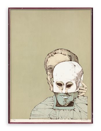 KARL PLATTNER (1919-1986) - Uomo con la maschera, 1975