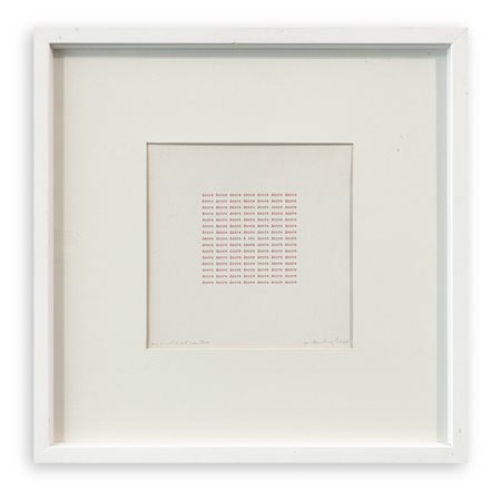 MIRELLA BENTIVOGLIO (1922-2017) - Un vuoto al centro, 1968