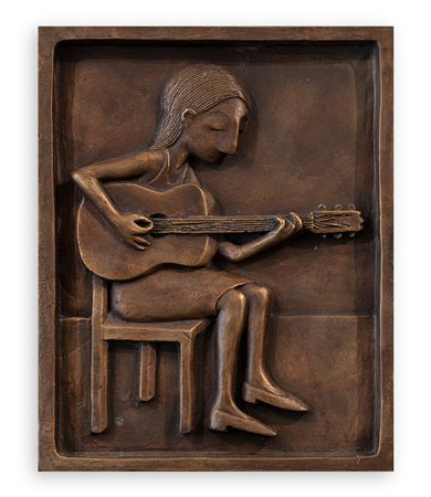 GIACOMO PIUSSI (1967) - Ragazza con chitarra