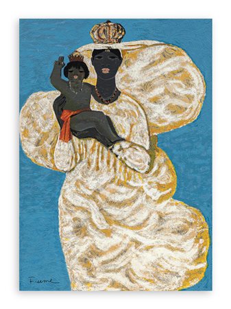 SALVATORE FIUME (1915-1997) - Madonna nera con bambino