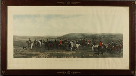 Stampa su cartoncino raff. ''PERSONAGGI A CAVALLO''. Inghilterra. Inizi XX...