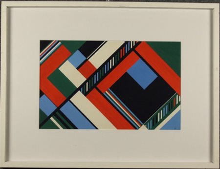 Dipinto olio su cartoncino raff. ''ASTRATTO''. Firmato VISMARA L. in basso a...