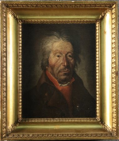 Dipinto olio su tela raff. ''RITRATTO MASCHILE''. Inizi XIX secolo. In bella...