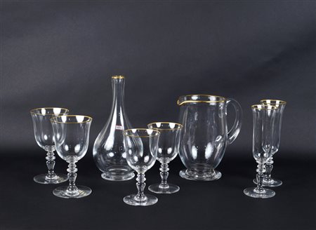 SERVIZIO DI BICCHIERI BACCARAT 38 PEZZI Francia, XX Sec. modello "Annie", in...