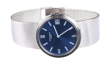 OROLOGIO DA POLSO PATEK PHILIPPE CALATRAVA in oro bianco 18kt bracciale...