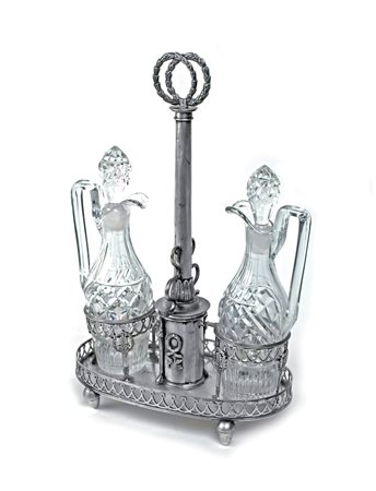 OLIERA IN ARGENTO Italia, probabilmente Parma fine XIX Sec. base ovale...