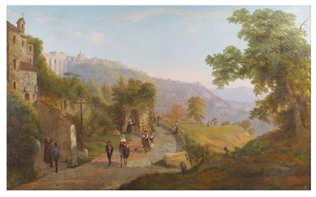 JOSEPH C. ROPES Stati Uniti, 1812 -1885 "Veduta di Ariccia con...