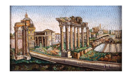 REVERENDA FABBRICA DI S. PIETRO Roma, XIX Sec. "Veduta dei fori romani"...