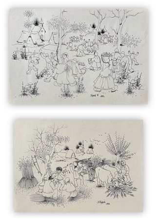 PERO TOPLJAK (1948) - Lotto unico di 2 opere: