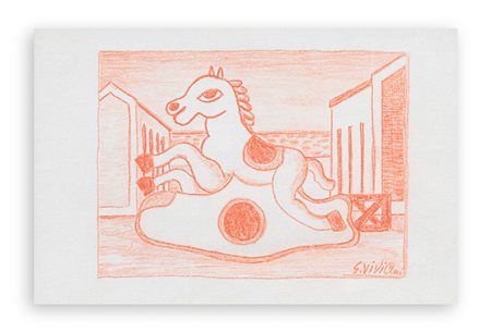 GIUSEPPE VIVIANI (1898-1965) - Senza Titolo (Il cavallino a dondolo), 1959