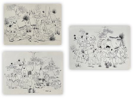 PERO TOPLJAK (1948) - Lotto unico di 3 opere: