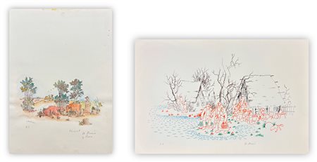 MIJO KOVACIC (1935) - Lotto unico di 2 opere