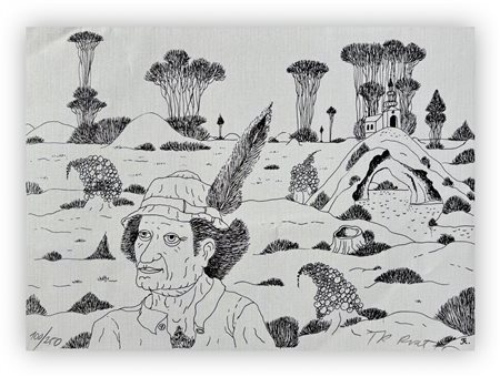 TOMISLAV PETRANOVIC (RVAT) (1934) - Senza Titolo (Figura nel paesaggio)