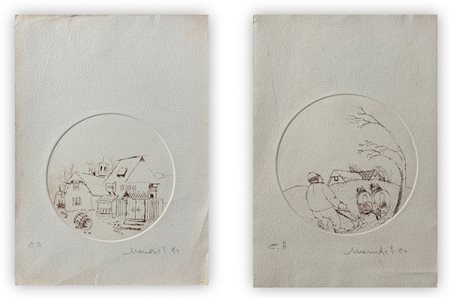 P. MANDIC - Lotto unico di 2 incisioni