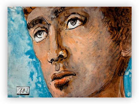 EUGÈNE BERMAN (1899-1972) - Senza Titolo (Volto maschile), 1964