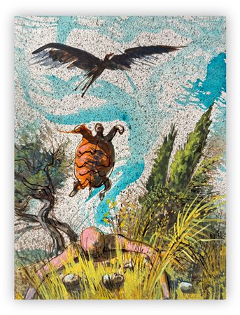 EUGÈNE BERMAN (1899-1972) - Senza Titolo (Figura con due animali e paesaggio)