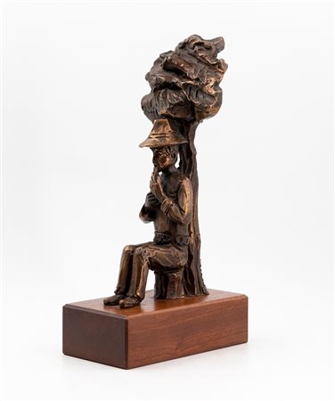 REMO BRINDISI (1918-1996) - Pifferario seduto 1974