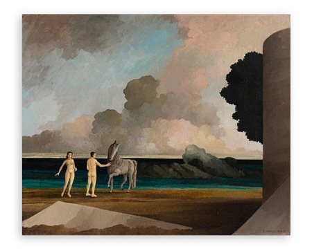 TOMASO TOMMASI (1955) - Due figure con cavallo - Architetture e mare, 1994-1995