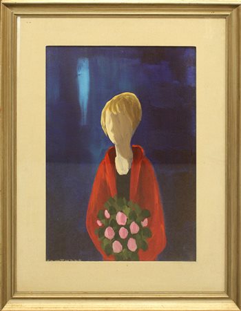 ELIANO FANTUZZI, "Ragazza con fiori"