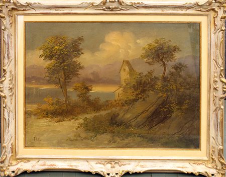 NAZZARENO CONTE, "Paesaggio", 1936