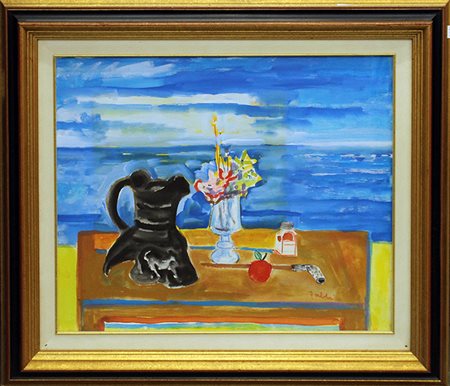 ALFREDO FABBRI, "Paesaggio con natura morta", 1996