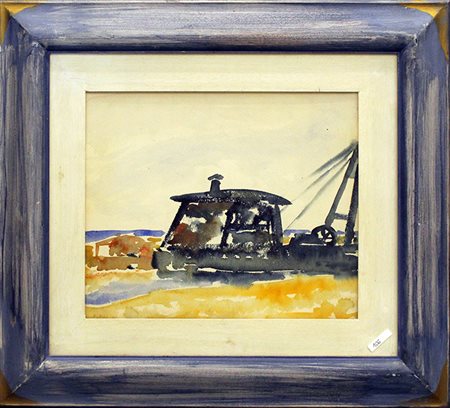 DOMENICO CANTATORE, "Il rimorchiatore", 1950