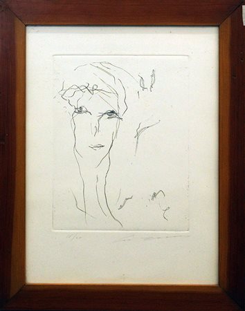 ERNESTO TRECCANI "Volto", anni 80'