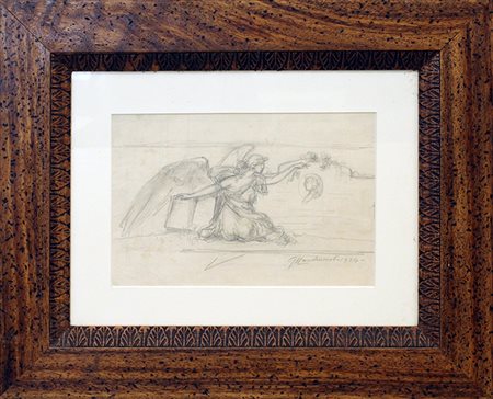 MONTRUCCOLI GINO, "Angelo con libro" anno1924