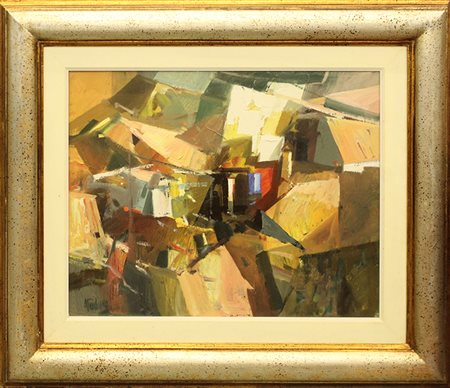 TAMBURRO ANTONIO, anni 80' "Composizione astratta "