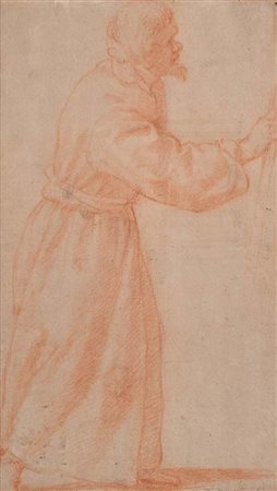 Scuola toscana del XVII secolo () Studio di Santo Pietra rossa su carta mm...