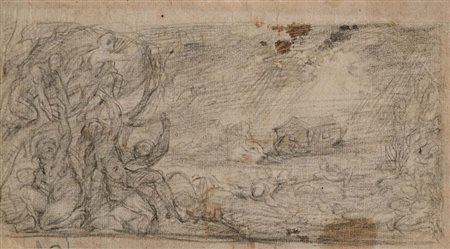 Scuola francese del XVIII secolo () Studio per Diluvio Universale Pietra su...