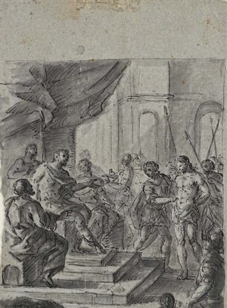 Scuola bolognese del XVIII secolo () Cristo davanti a Pilato China e...