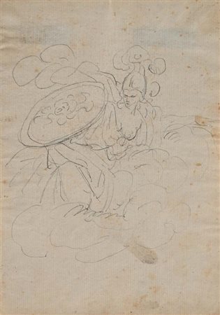 Scuola italiana del XVIII secolo () Studio per Minerva Pietra su carta mm...