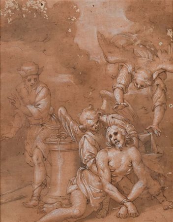 Giovanni Domenico Cappellino (Genova 1580 - Genova 1651) Cristo flagellato...