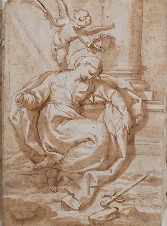 Scuola genovese del XVIII secolo () Incoronazione di Santa Caterina China e...