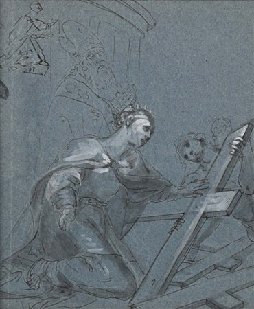 Scuola genovese del XVIII secolo () Studio di Vescovo e di Sant'Elena e la...