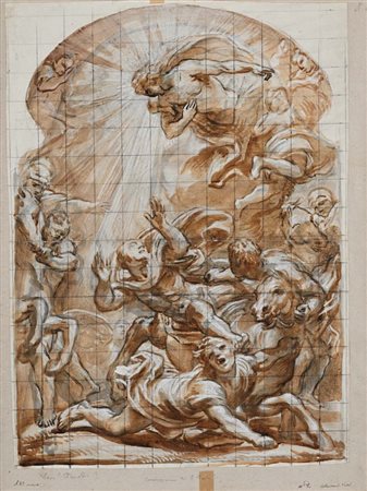 Domenico Parodi (Genova 1672 - Genova 1742) Studio per Conversione San Paolo...