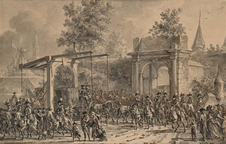 Dirk Langendijk (Rotterdamn 1748 - Rotterdam 1805) Corpo d'Armata lascia la...