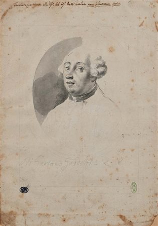Gaetano Gandolfi (Bologna 1734 - Bologna 1802) Recto: Studio per il ritratto...