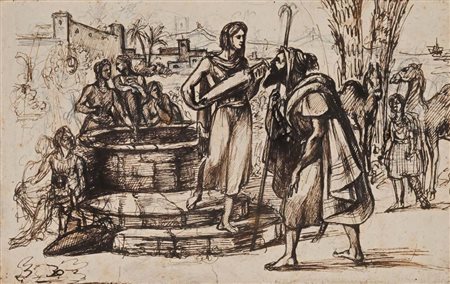 Scuola neoclassica italiana () Recto: Studio per Rebecca al pozzo - Verso:...